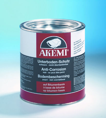AKEMI Unterbodenschutz Basis Bitumen, Farbe: schwarz (1 l Dose Pinselware)