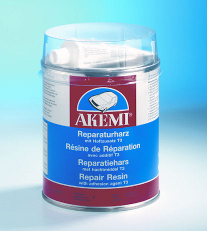 AKEMI Reparatur-Packung mit Glasgewebe + Härter (250 g mit 0,125